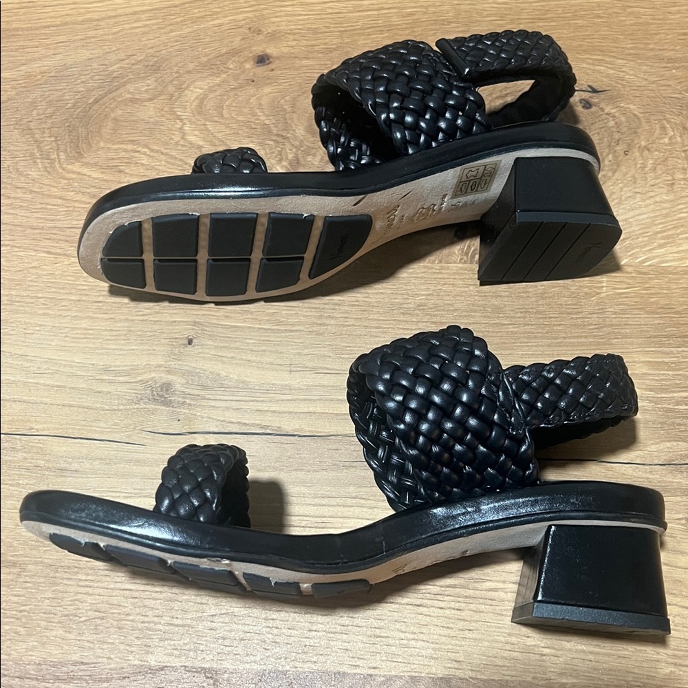 NEW Homers Pina Trenza 5 Black Braided Block Heel Sandals Size 36 Reg. $396 - Picture 7 of 13